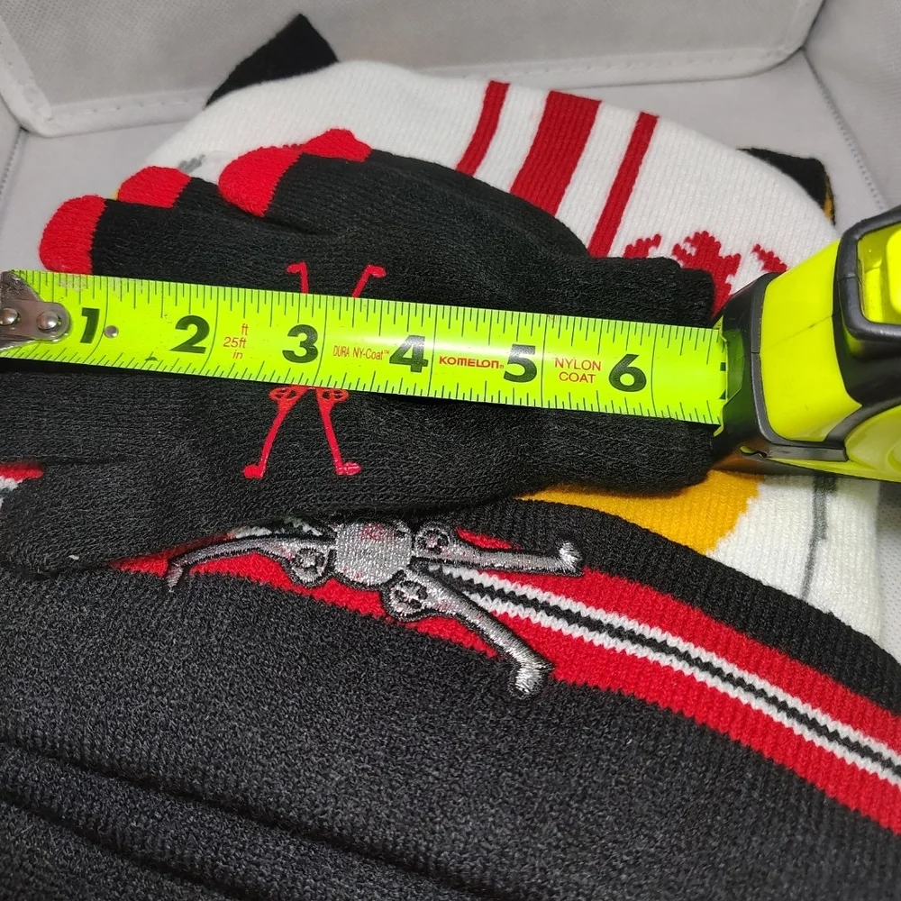 Star Wars Rebel Pilot Knit Hat, Scarf & Gloves Set - Red, Black, White, Yellow